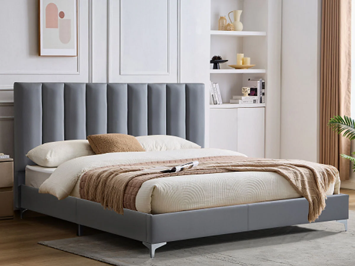 Cama de Casal Classic (Cinza)(200×180 cm)