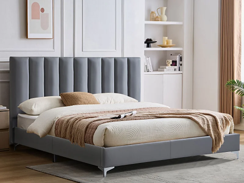 Cama de Casal Classic (Cinza)(200×180 cm)