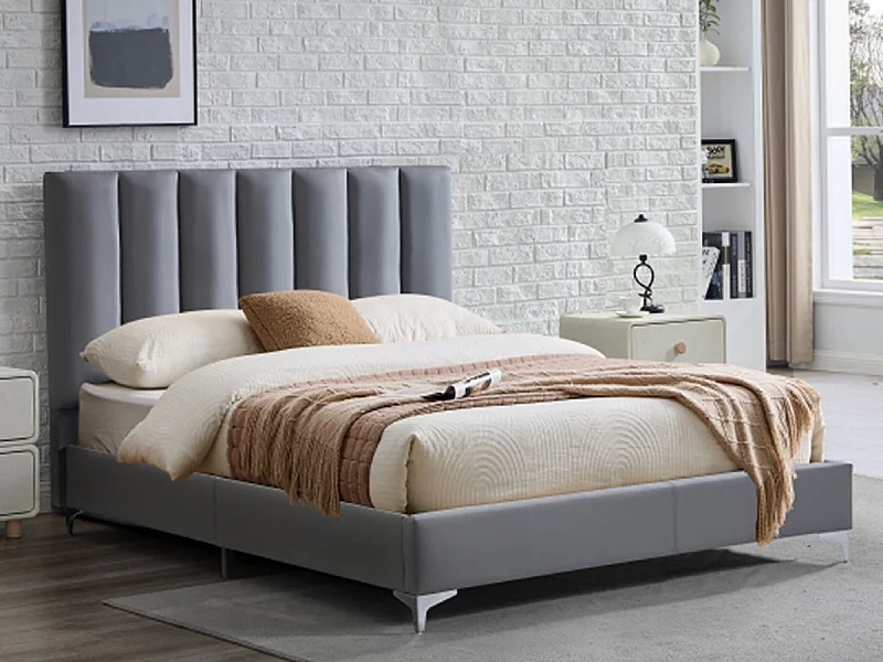 Cama de Casal Classic (Cinza)(190×140 cm)