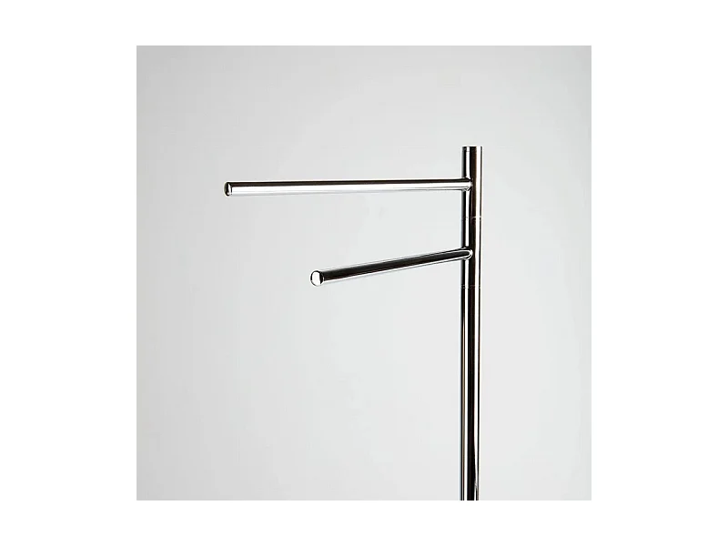 Porte-serviettes à 2 bras "Clara" en métal avec base demi-lune