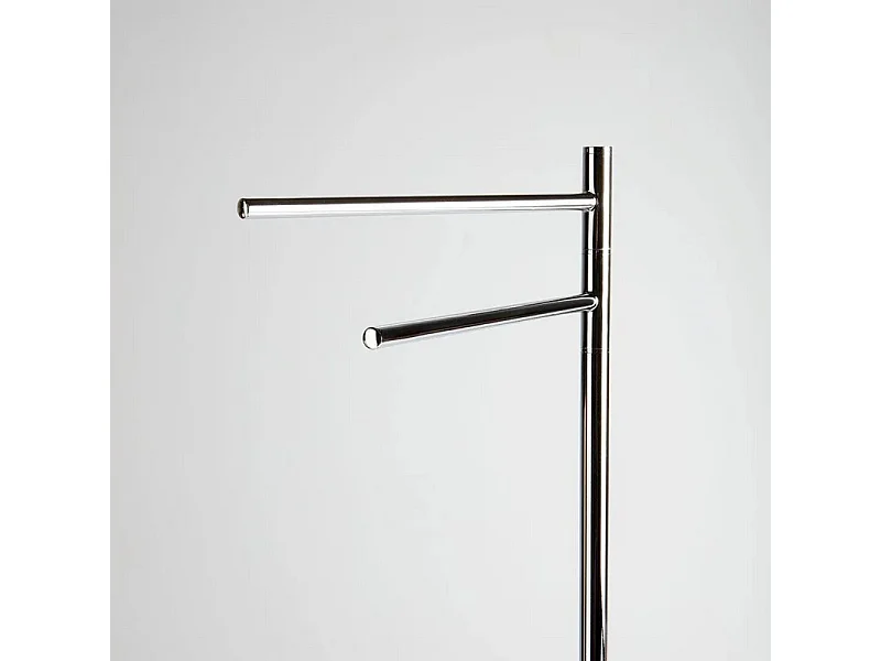 Suporte para toalhas "Clara" com 2 braços em metal e base em meia-lua