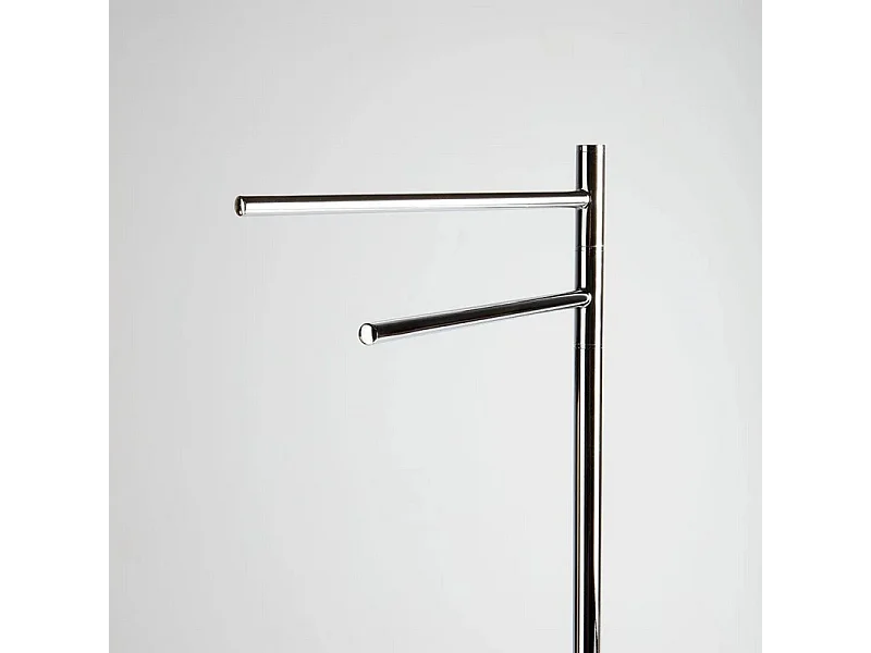 Wieszak na ręczniki 2-ramienny „Clara” metalowy z podstawą w kształcie półksiężyca