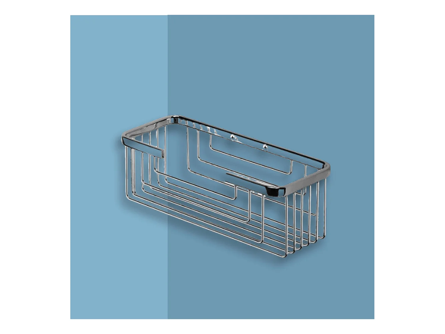 Porte-savon double pour douche "Lucien" en acier inoxydable cm 25x9 10h