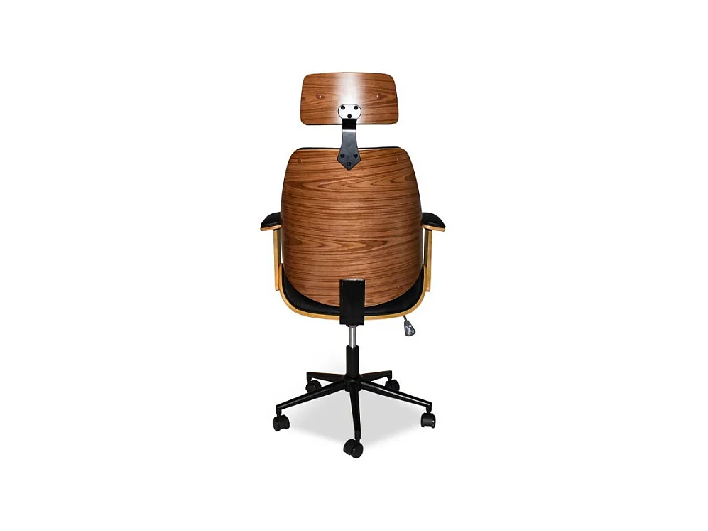 "James" directiestoel met vaste armleuningen in lederlook