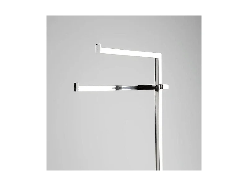 Wieszak na ręczniki 2-ramienny „Bastien” z polerowanego chromowanego metalu