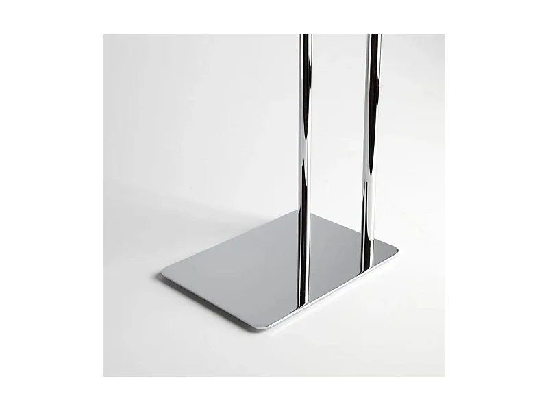 Porte-serviettes 2 pièces "Wilhelm" en métal chromé avec base rectangulaire