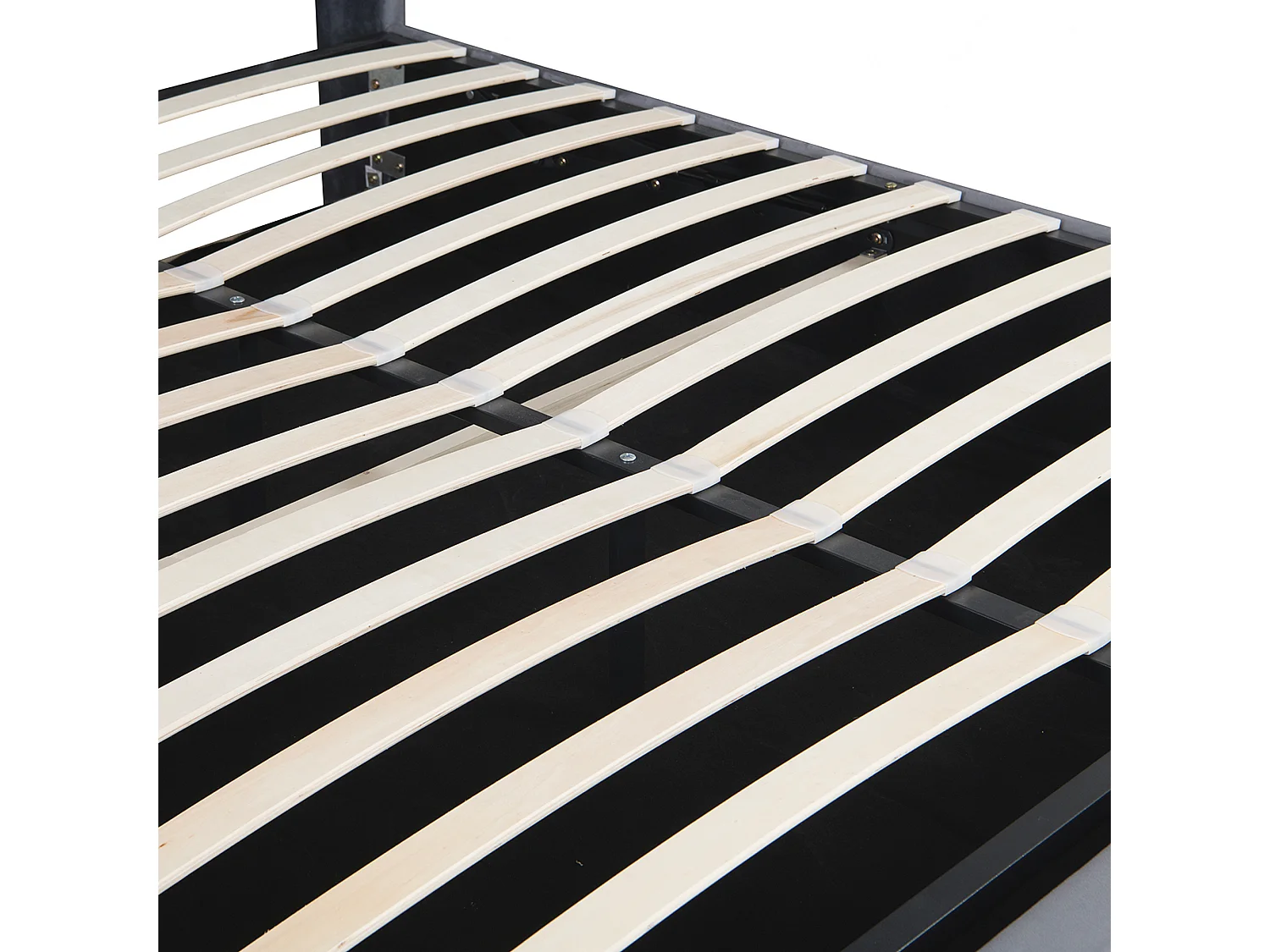 Letto contenitore 140x200 cm - Letto per adulti con illuminazione LED e ricarica USB - velluto grigio - materasso non incluso