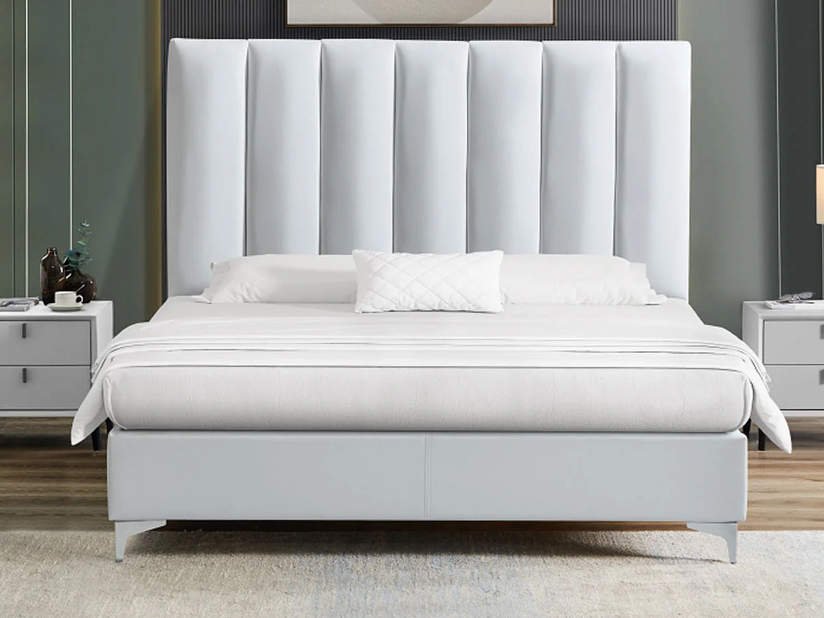 Cama de Casal Classic (Branco)(190×140 cm)