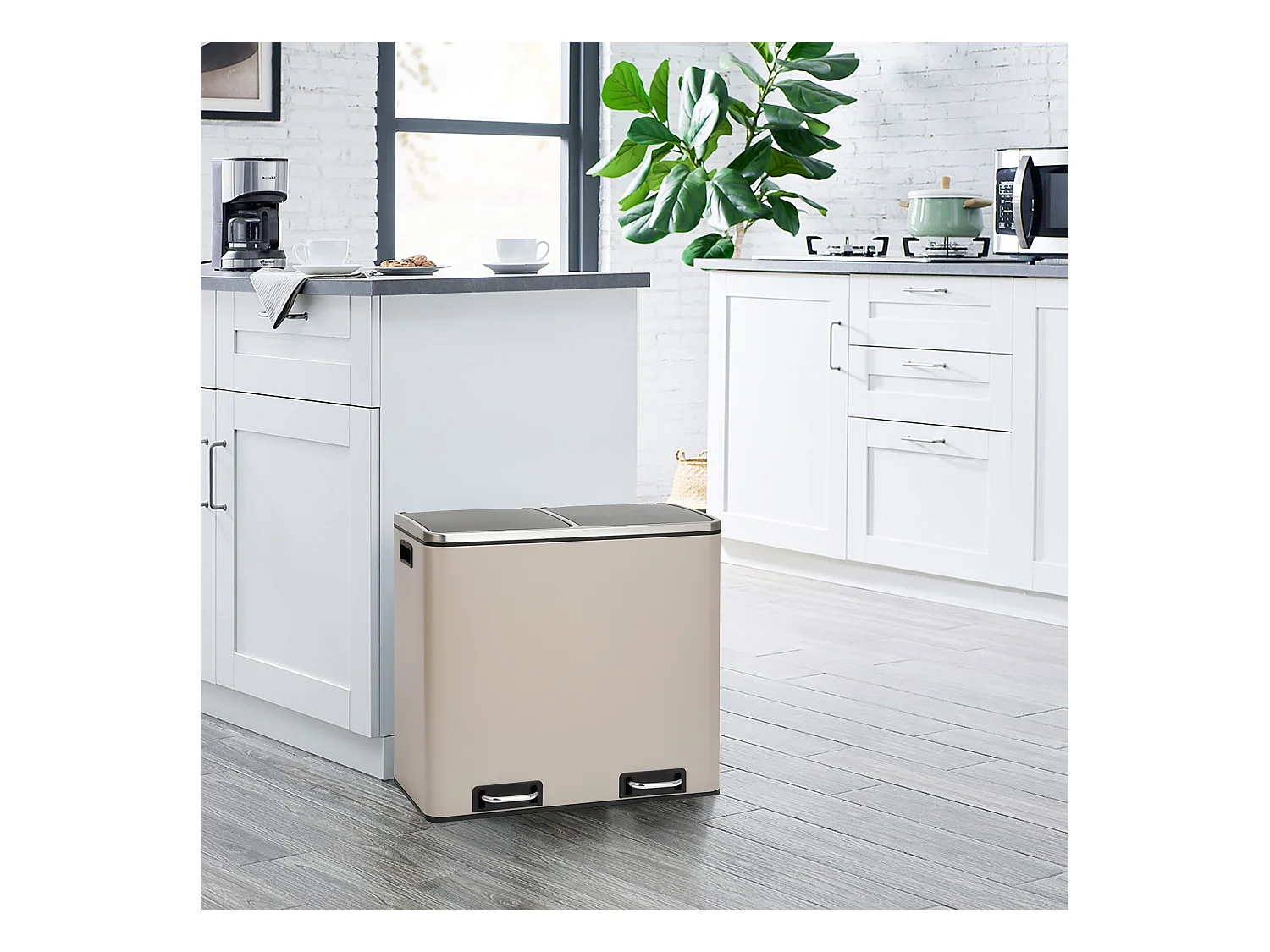 SVITA TM2X24 poubelle 48l taupe