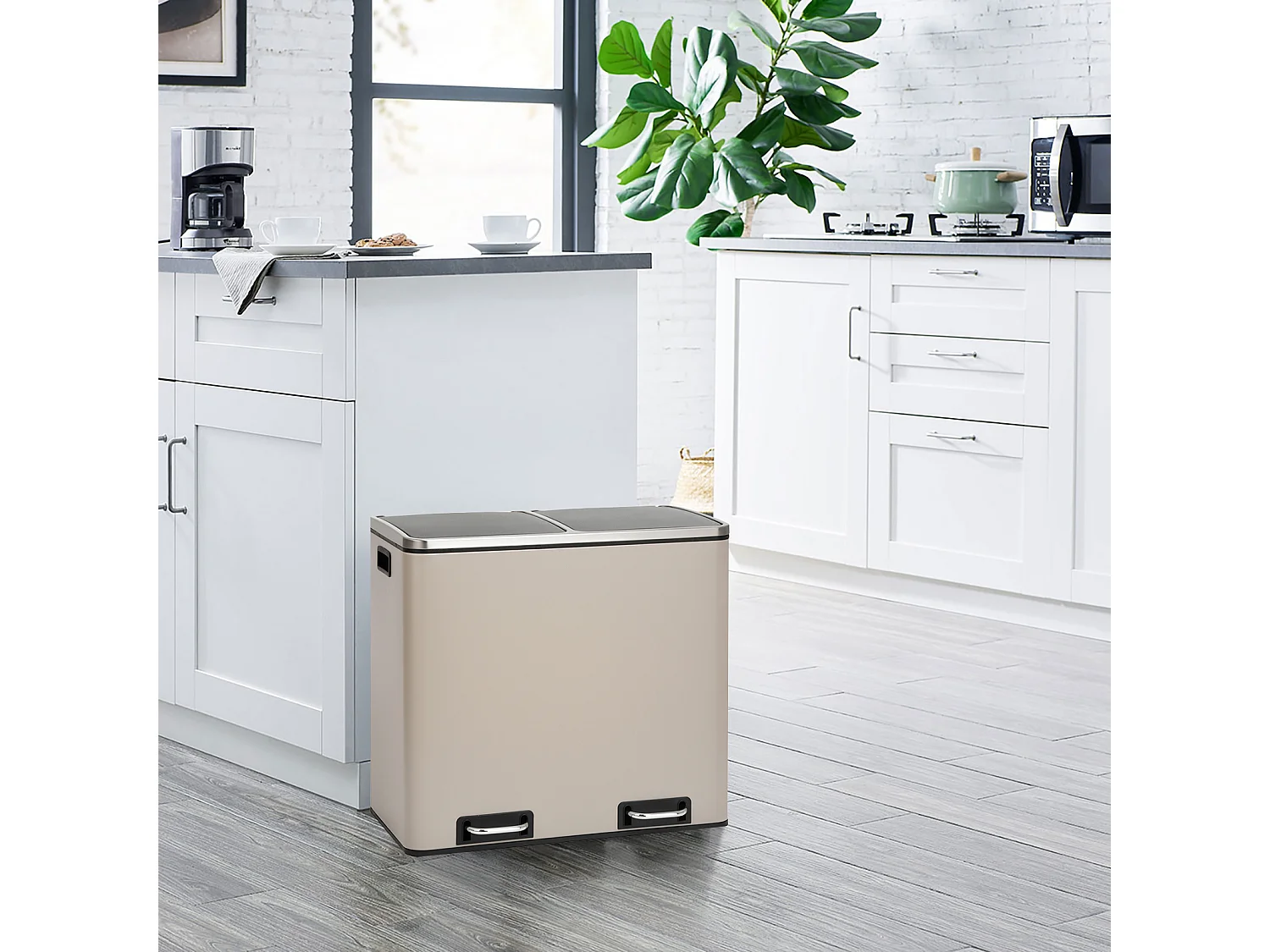 ABFALLEIMER TM2X24 Taupe