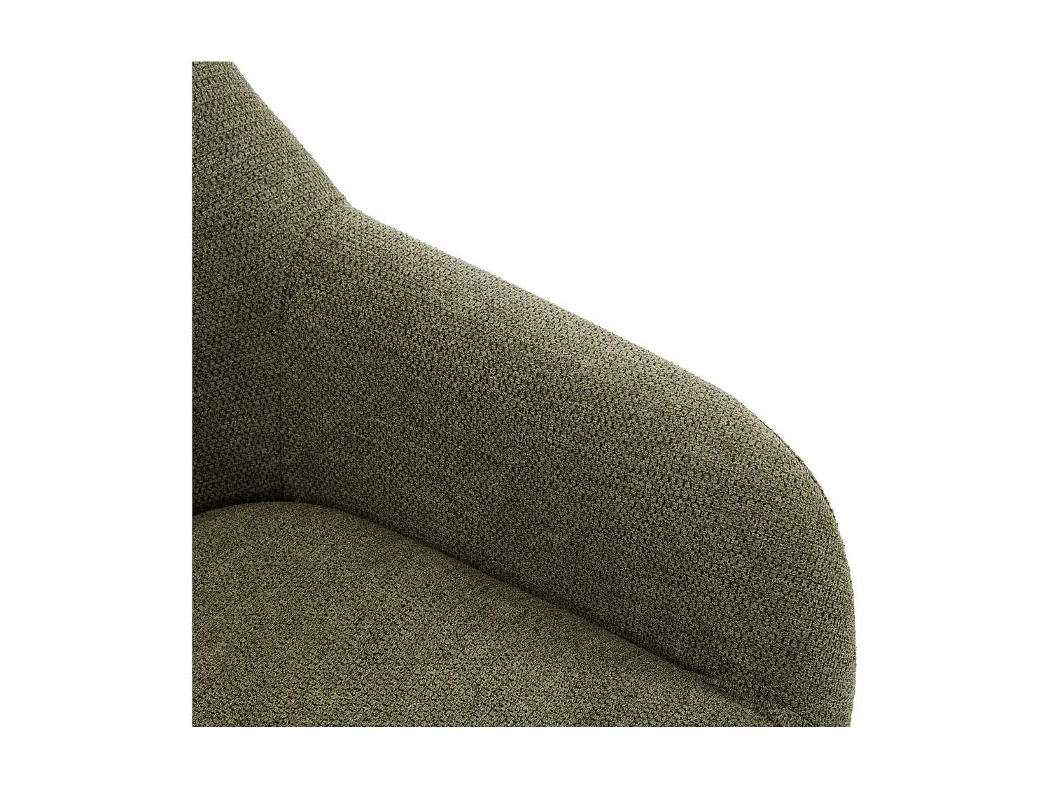 MALMO-Sillón de madera negra y tela Trendy Sauge