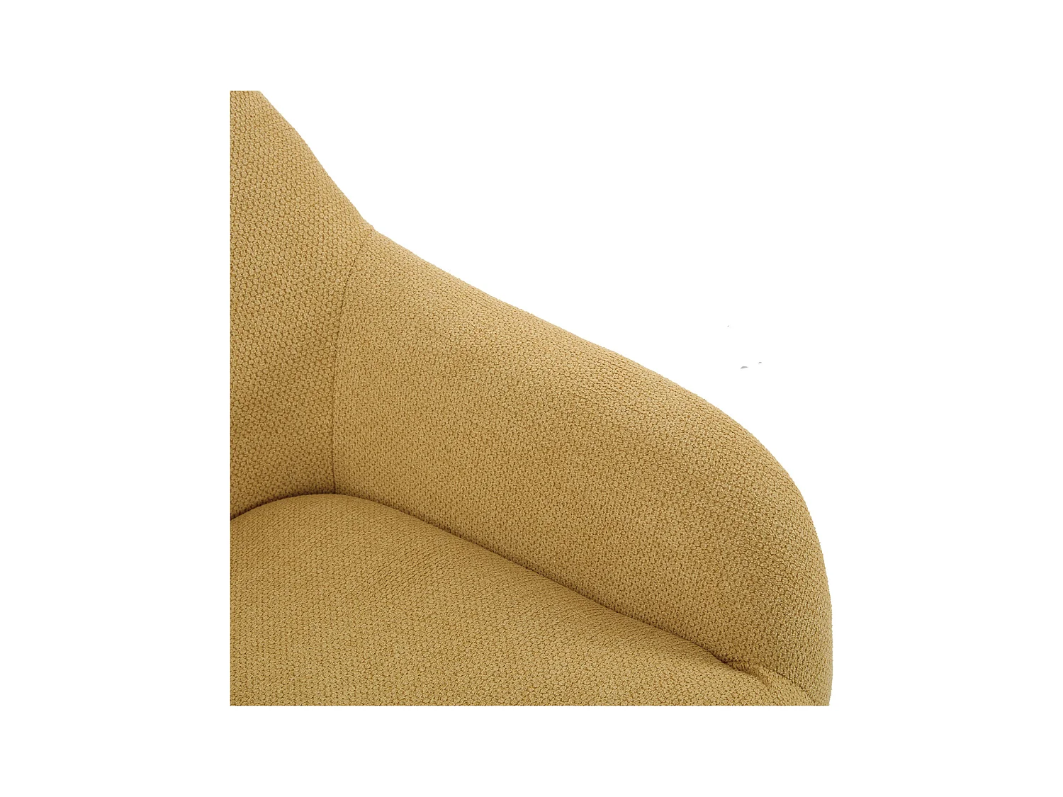 MALMO-FFauteuil en bois noir et tissu Trendy Safran