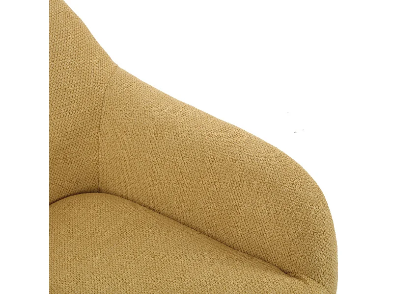 MALMO-Poltrona in legno nero e tessuto Trendy Safran