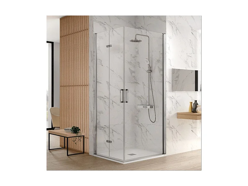 Angular de ducha Puerta Plegable 65 cm + Puerta Abatible NARDI Anclage Puerta Plegable 65 cm Izquierda