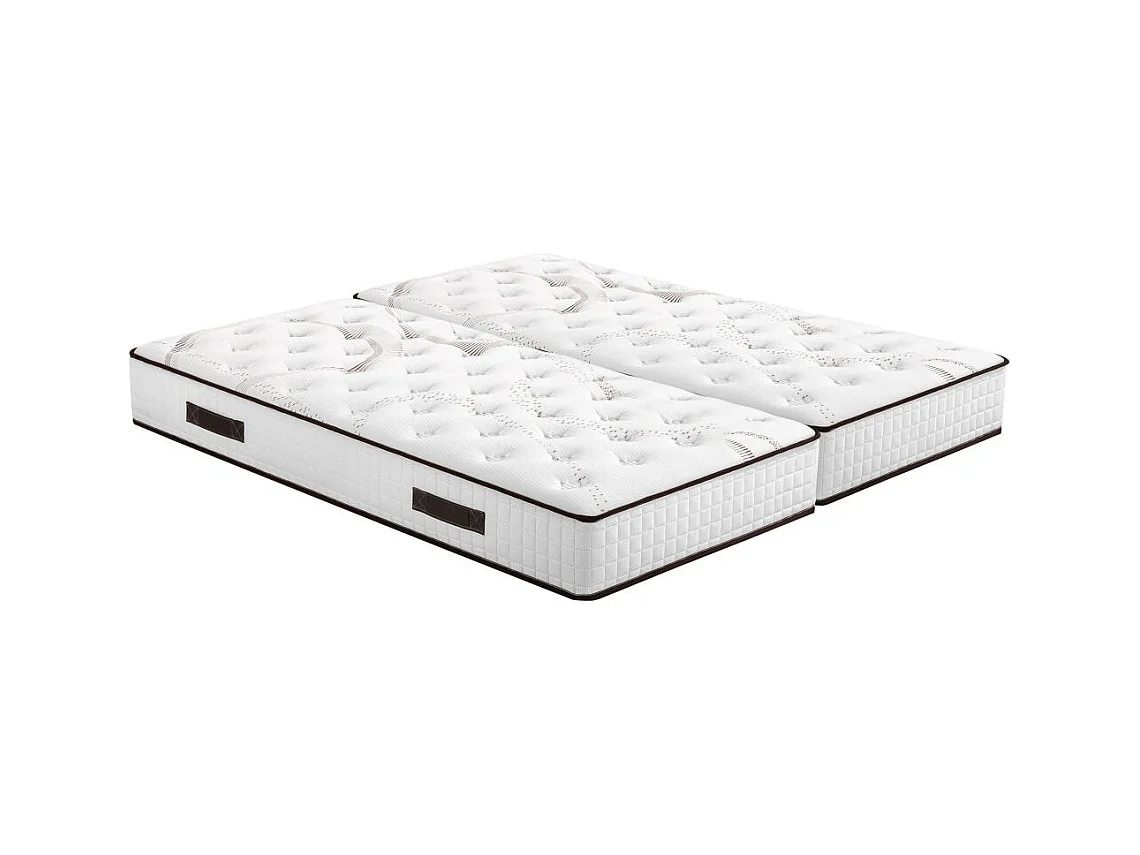 Matelas 2x80x200 Myriade - Mousse - Hauteur 21 cm - 5 zones - Soutien medium