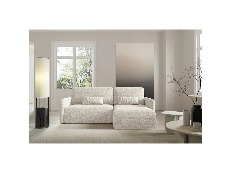 Canapé d'angle convertible IVA en tissu tressé