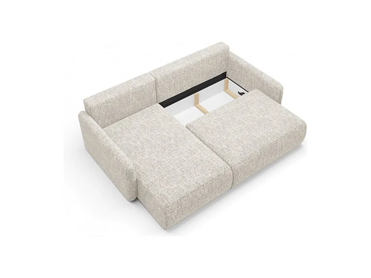 Canapé d'angle convertible IVA en tissu tressé