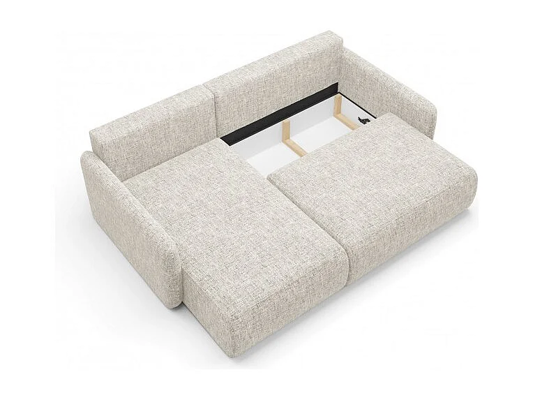 Canapé d'angle convertible IVA en tissu tressé