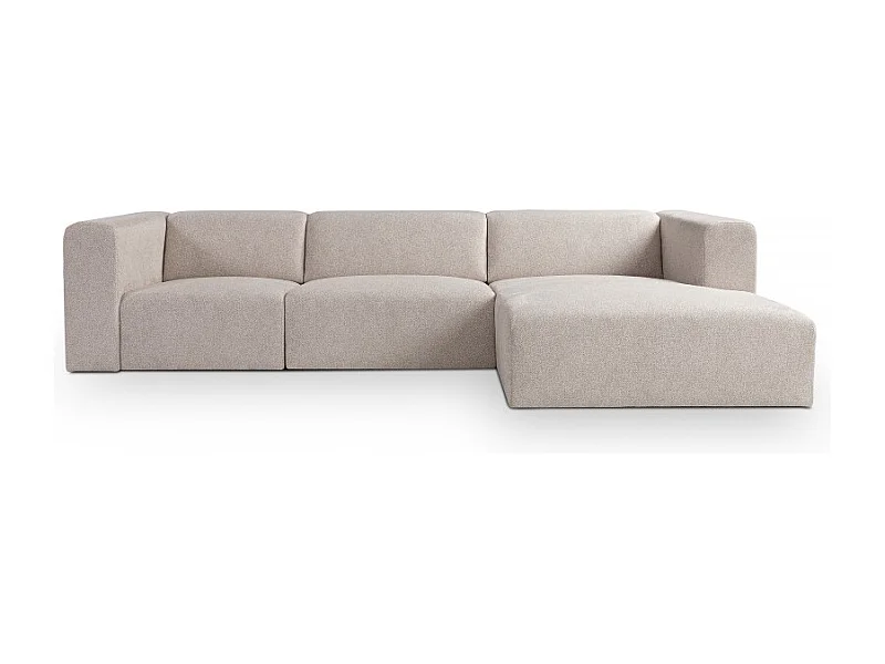 Canapé d’angle modulable 5 places PRADIA tissu anti-tâche