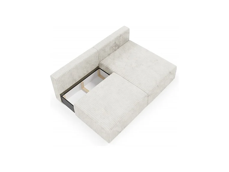 Canapé d'angle convertible BRIGIA en velours côtelé sans accoudoirs