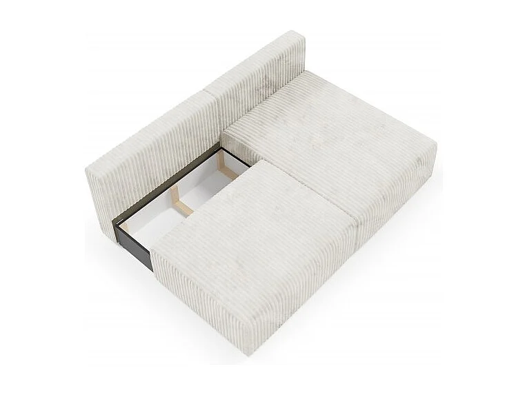 Canapé d'angle convertible BRIGIA en velours côtelé sans accoudoirs