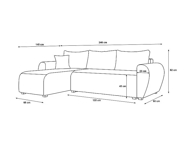 Canapé d’angle convertible MOLIA
