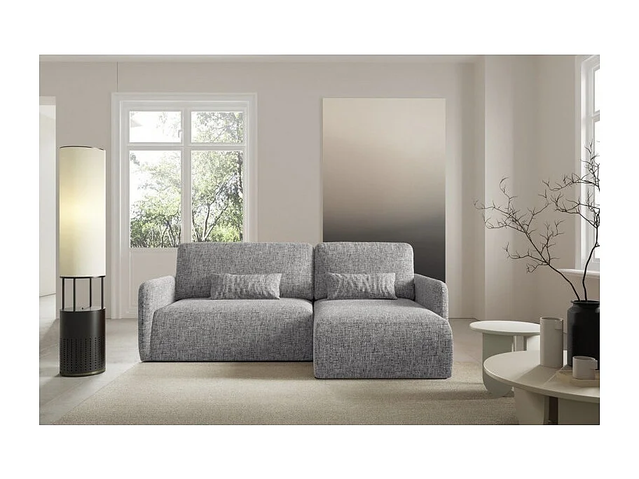 Canapé d'angle convertible IVA en tissu tressé