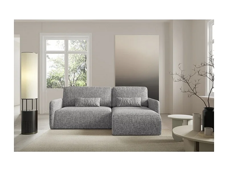 Canapé d'angle convertible IVA en tissu tressé