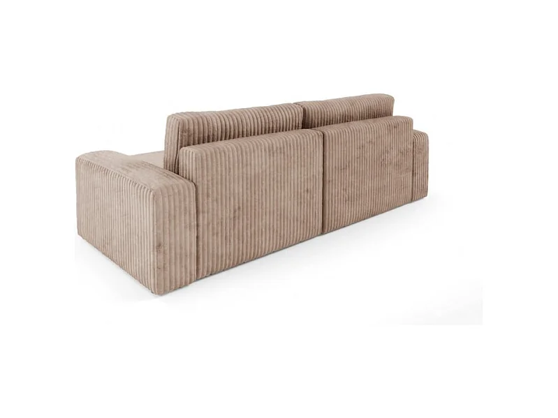 Canapé d'angle convertible BRIGIA en velours côtelé