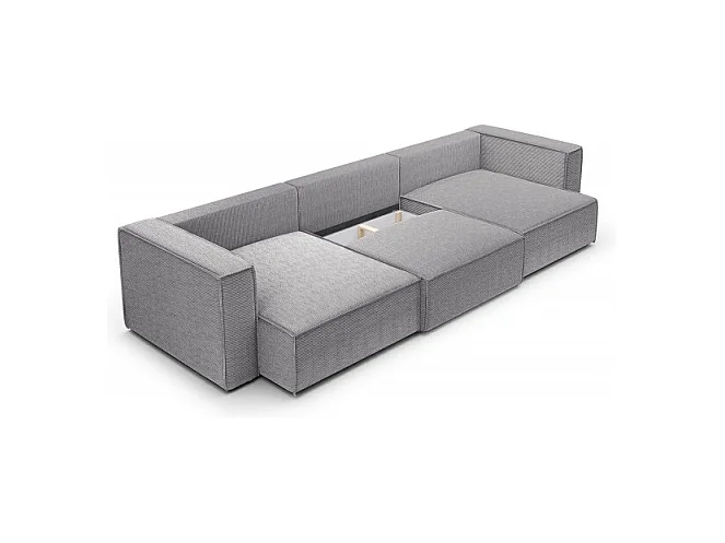 Canapé d'angle en U Convertible MONIYA en velours côtelé
