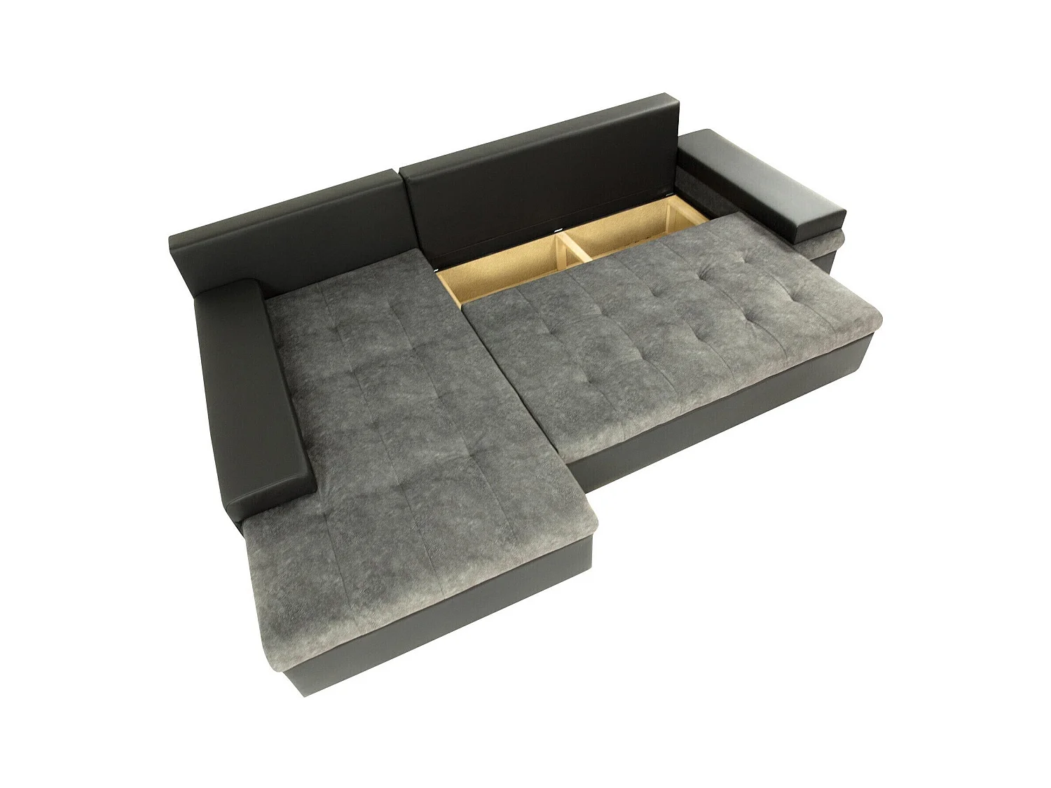 Canapé d'angle Comfivo 121, Vert, Fonction de couchage, Boîte de literie, 274x182x83cm