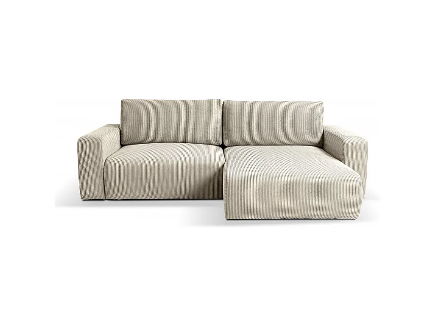 Canapé d’angle convertible GAYAO en velours côtelé