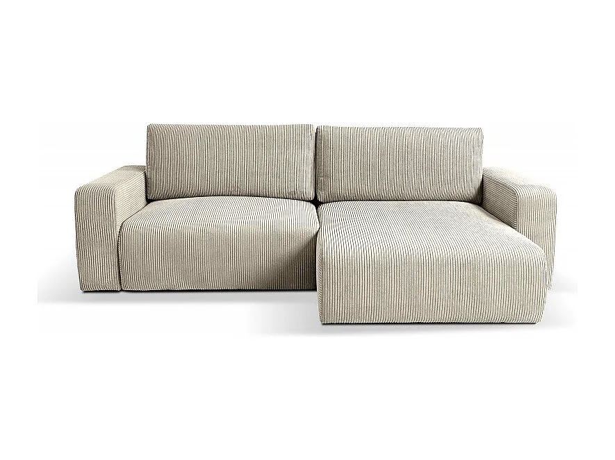 Canapé d’angle convertible GAYAO en velours côtelé