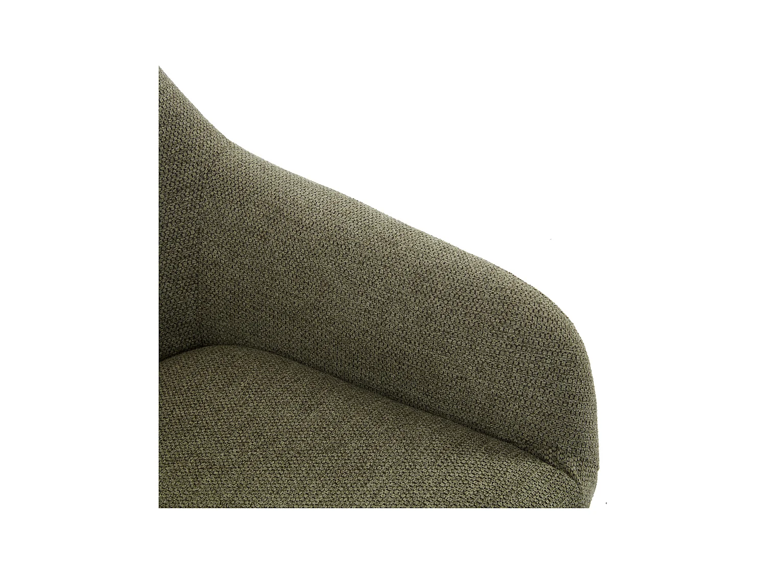 MALMO-Fauteuil en bois naturel et tissu Trendy Sauge