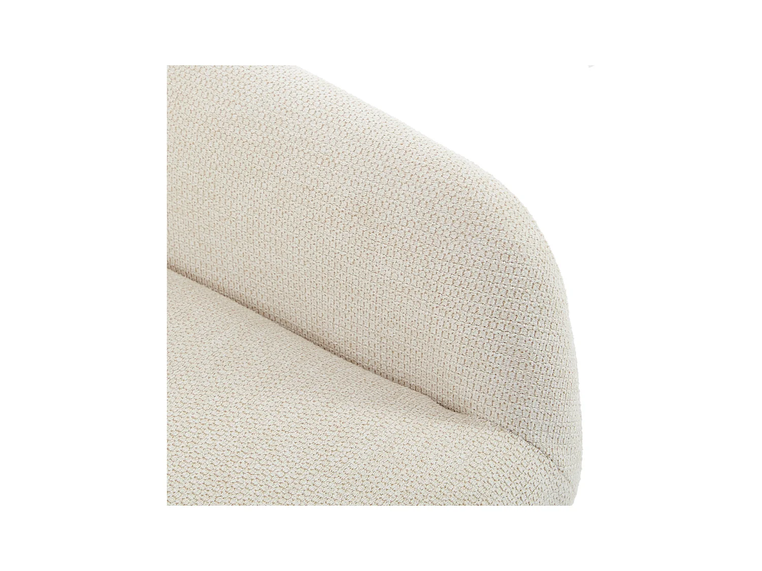 MALMO-Fauteuil en bois naturel et tissu Trendy Beige