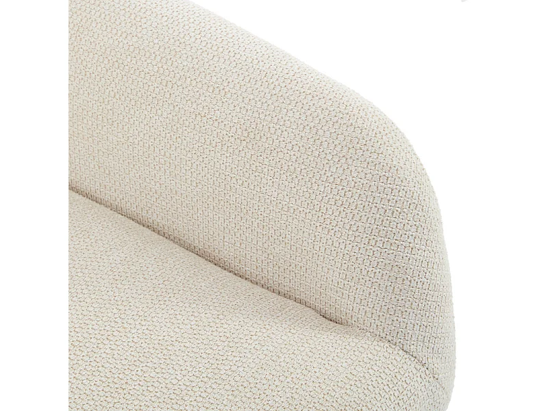 MALMO-Sillón de madera natural y tela Trendy Beige