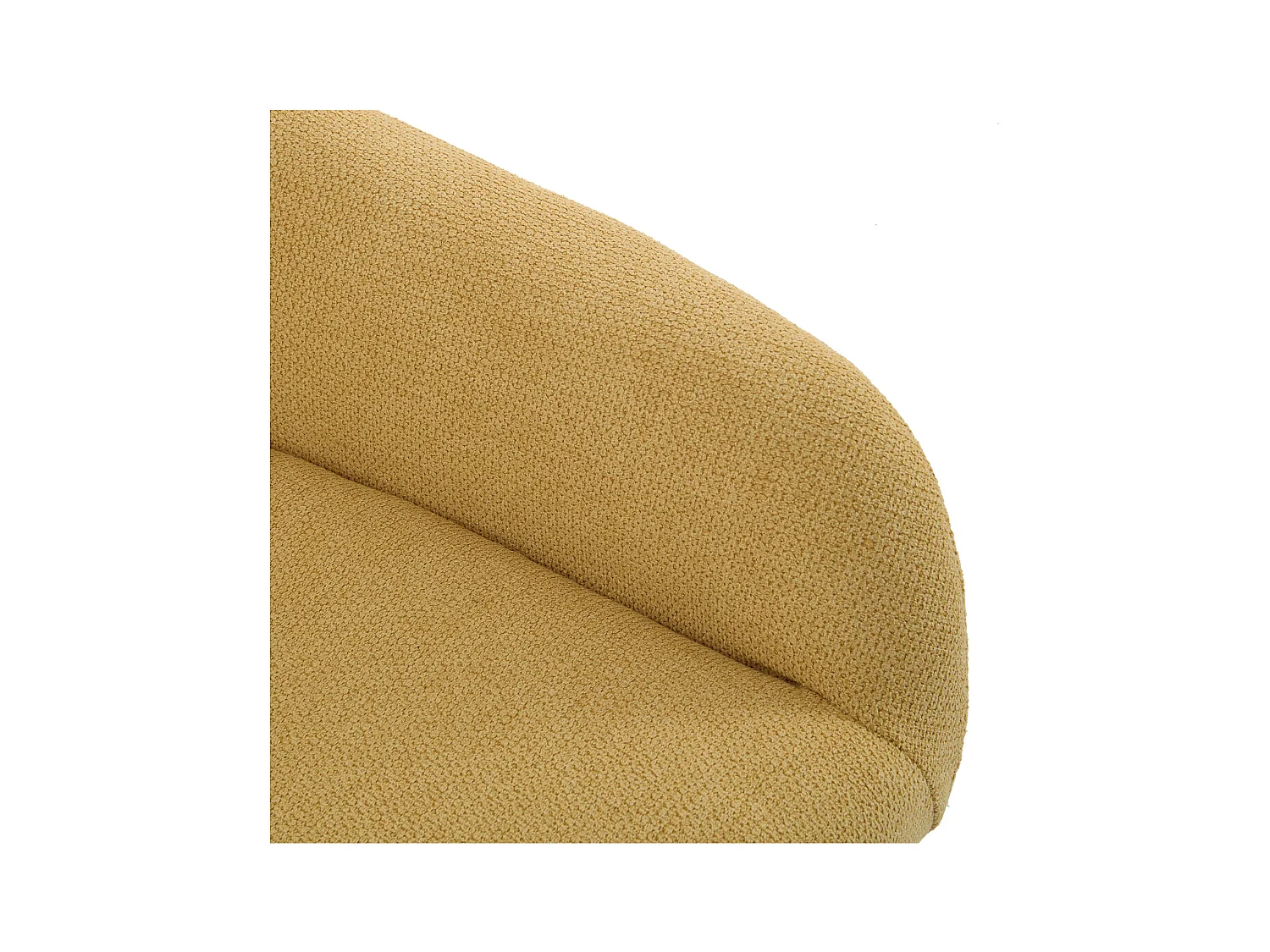MALMO-Fauteuil en bois naturel et tissu Trendy Safran