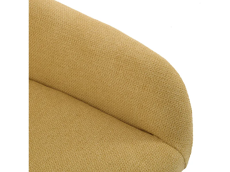 MALMO-Sillón de madera natural y tela Trendy Safran