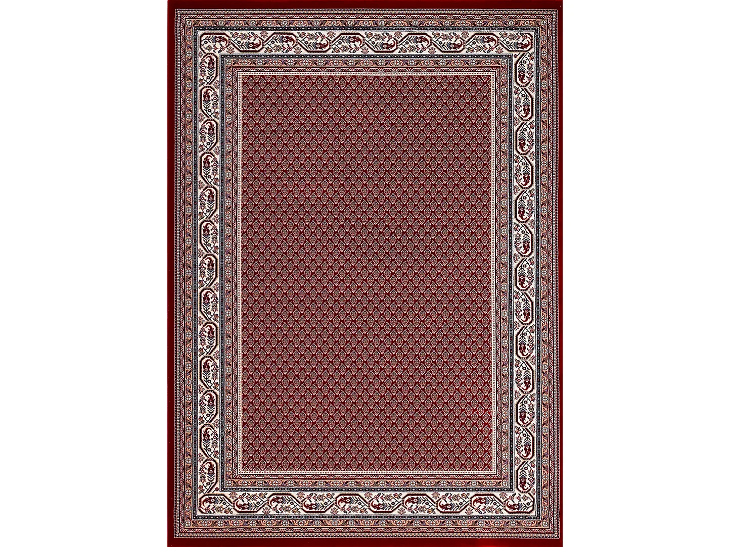 the carpet Kashmir - tapis classique oriental, Rouge, 80 x 150 cm