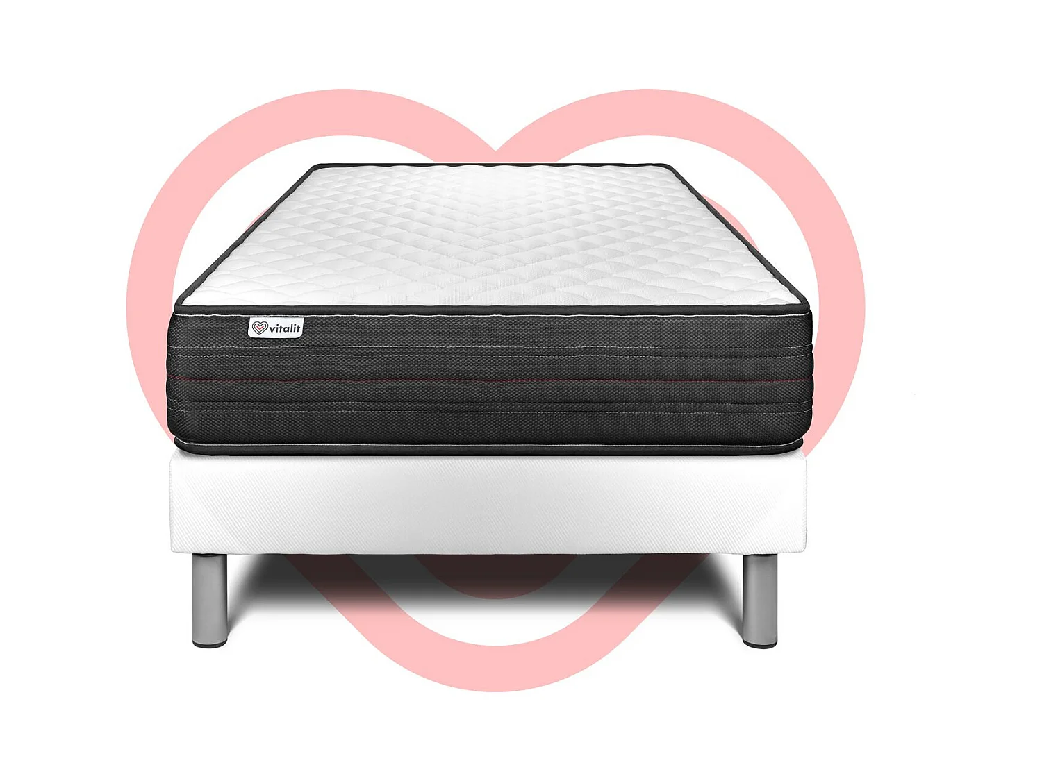 Ensemble Matelas Sommier 120x200 cm - Vitalpower