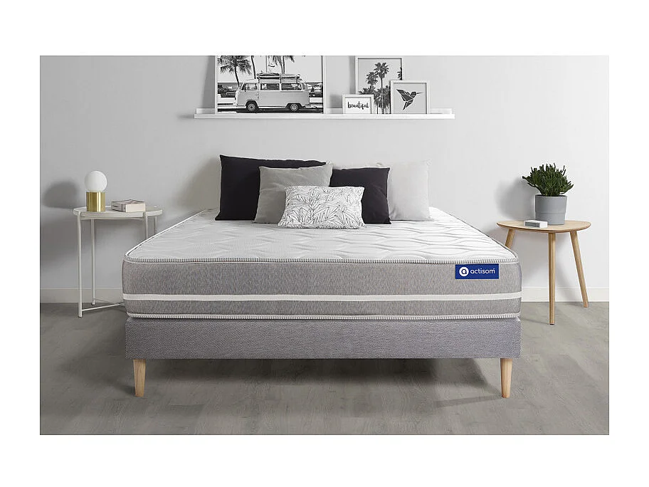 Kit rete e materasso Actilatex touch 135x200cm - Spessore : 20cm - Lattice e memory foam - Bilanciato -