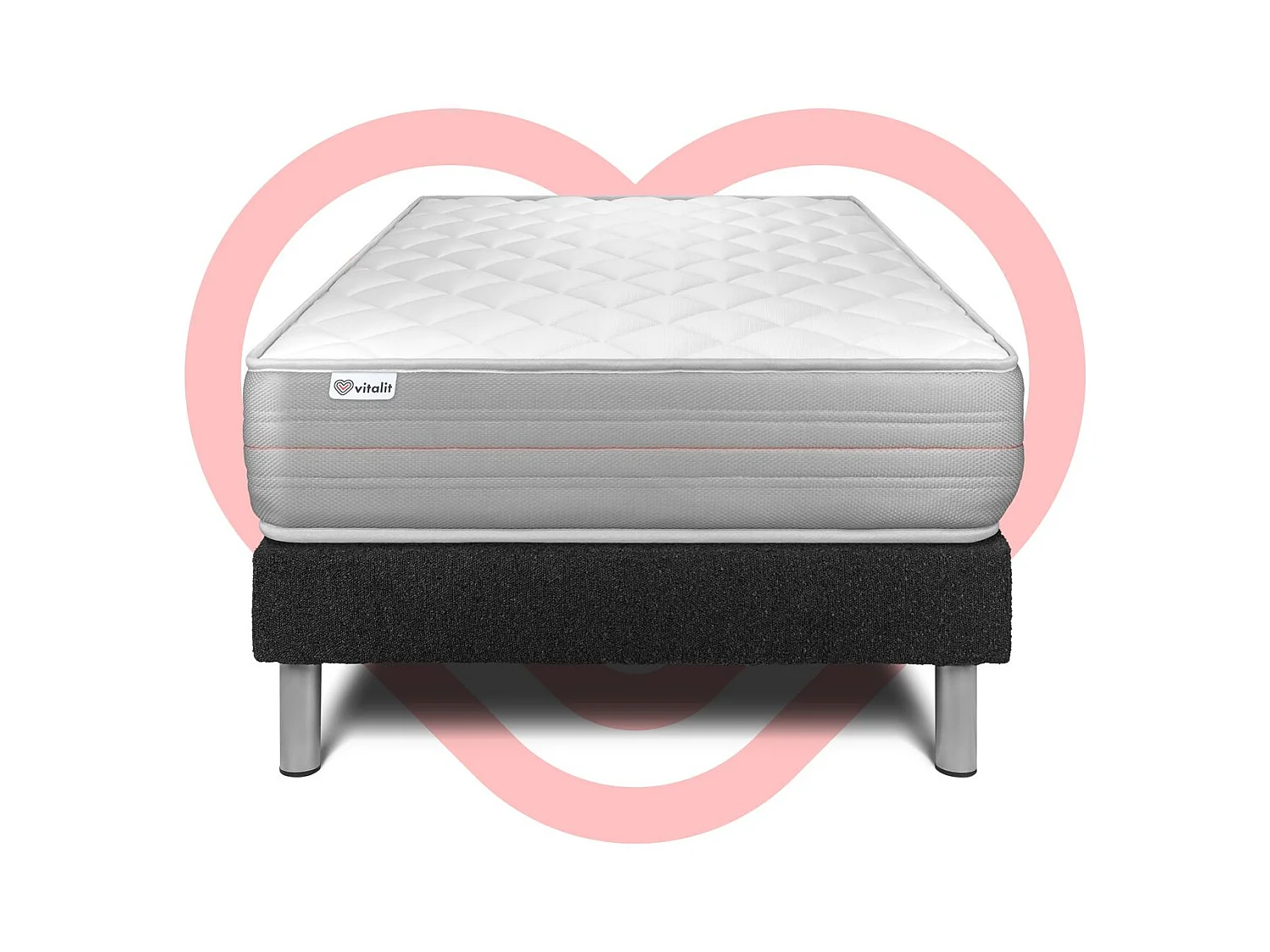 Ensemble Matelas Sommier 120x190 cm - Vitalmemo