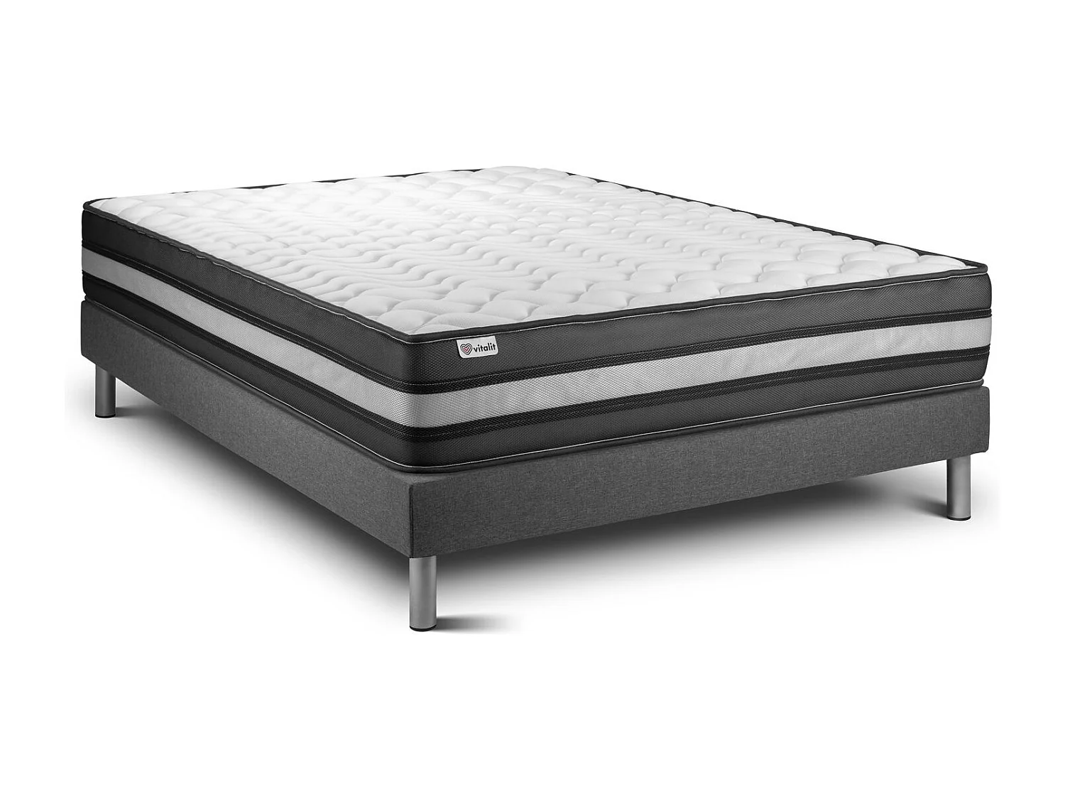 Ensemble Matelas Sommier 135x190 cm - Vital Power Zen