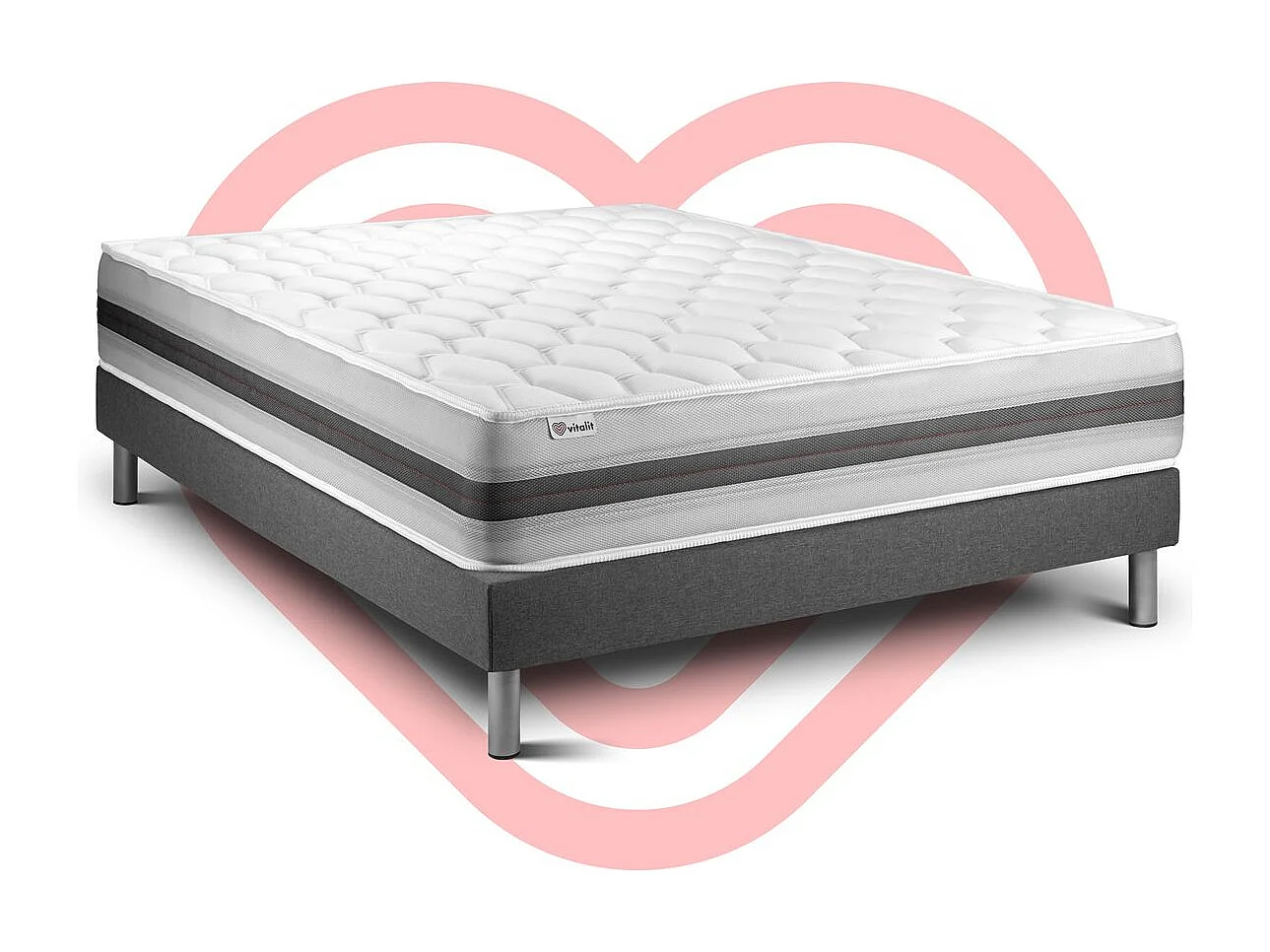 Ensemble Matelas Sommier 160x190 cm - Vitalspring Recover
