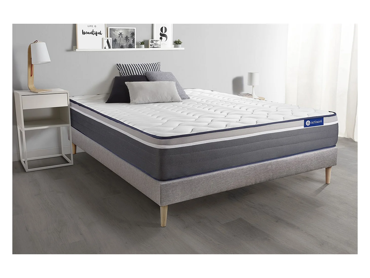 Ensemble Matelas Sommier 135x200 cm - Actilatex Plus