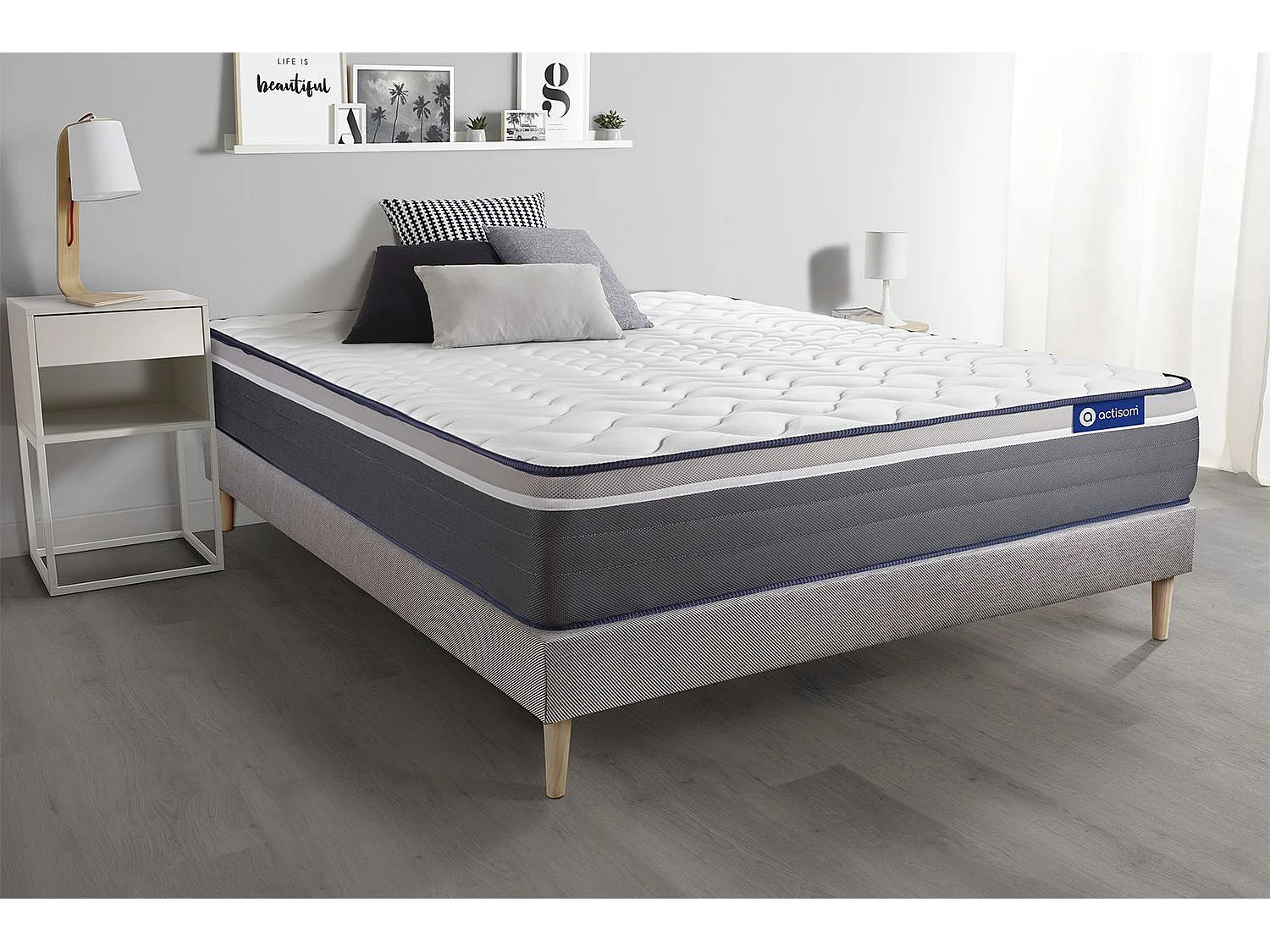 Kit rete e materasso Actilatex plus 135x200cm - Spessore : 26cm - Lattice e memory foam- molto rigido