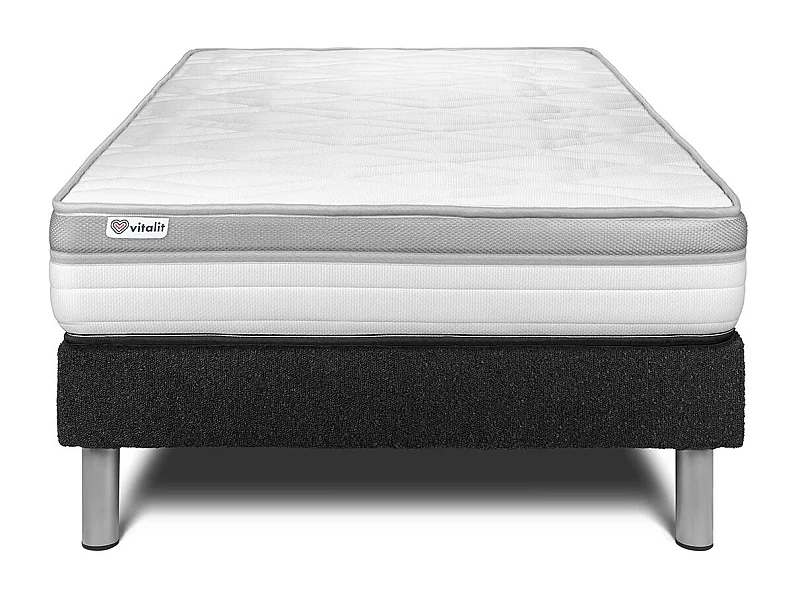 Matratzenset VITAL RELAX 90 x 200 cm Bettrahmen Kit schwarz