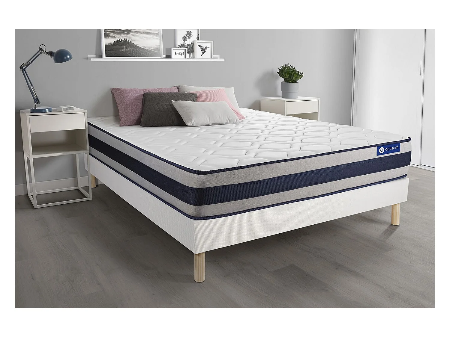 Ensemble Matelas Sommier 135x190 cm - Actimemo Ergo