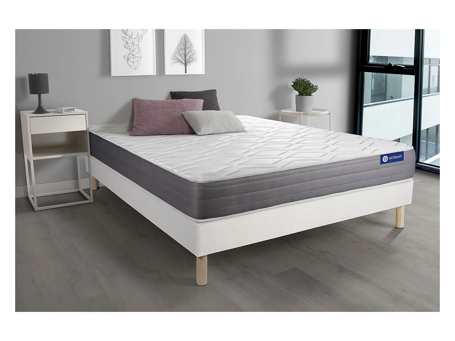 Ensemble Matelas Sommier 135x190 cm - Actimemo Dream