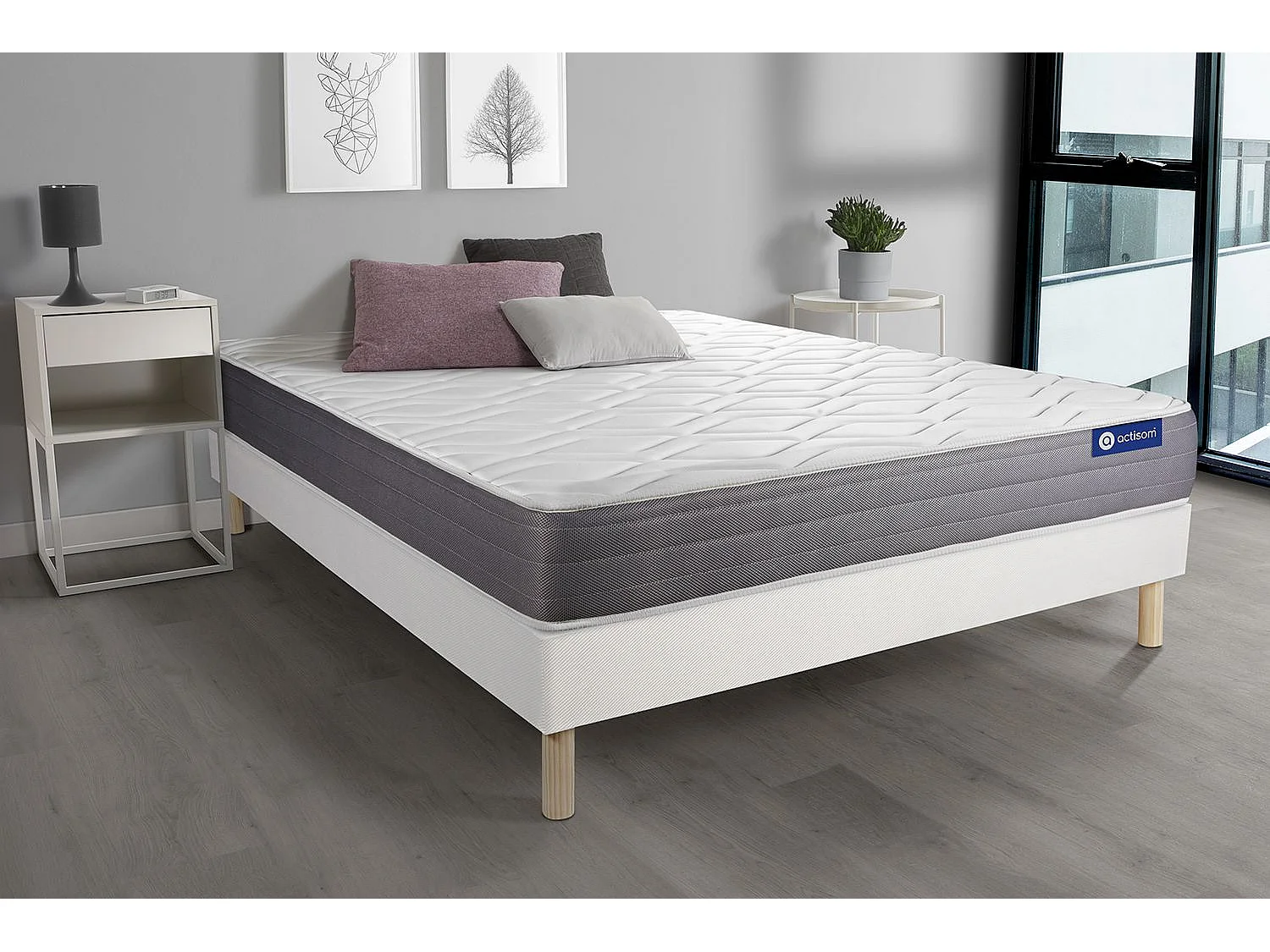 Ensemble Matelas Sommier 135x190 cm - Actimemo Dream